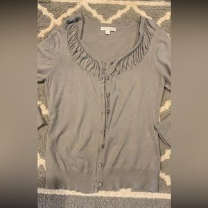 New York and company size small gray cardigan